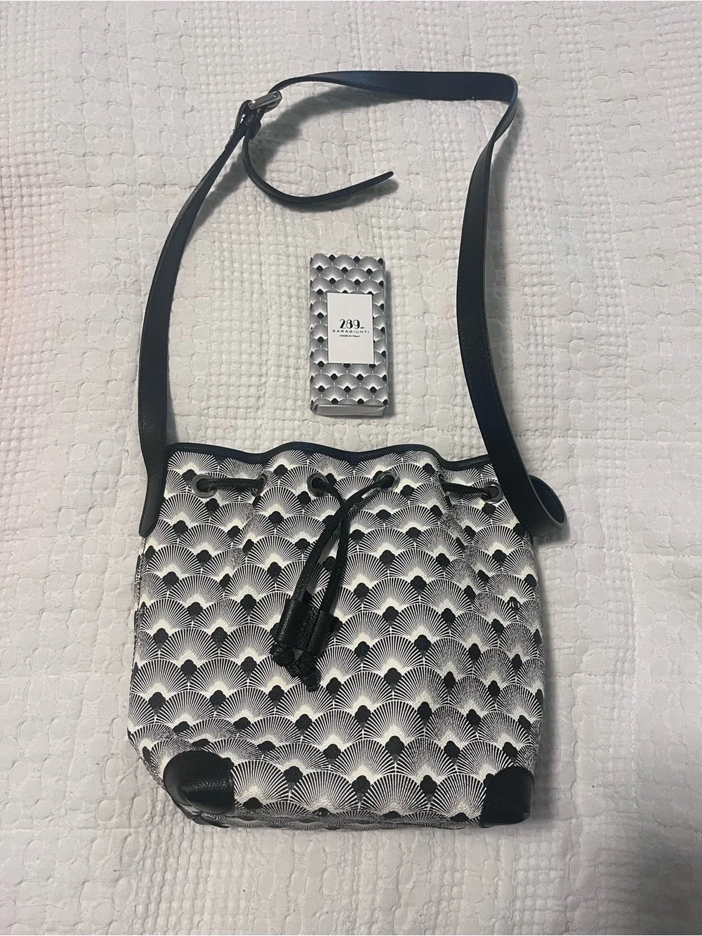 Black & White Patterned Crossbody Bag